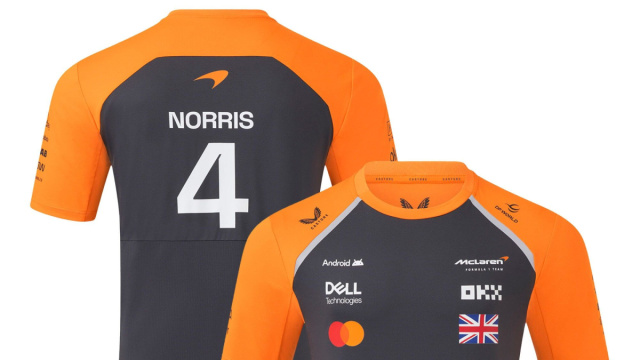 T-shirt pilota McLaren 2025 Team Lando Norris - Phantom &copy; Creative Commons