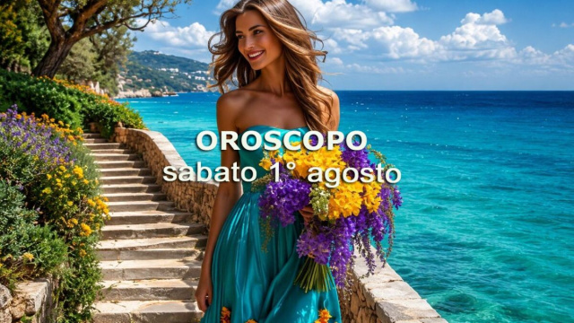 Locandina per l'oroscopo di sabato 1&deg; agosto 2026 - &copy; Gemini IA.