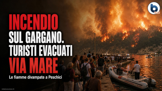Incendio sul Gargano, turisti evacuati via mare dalla Guardia ... &copy; Creative Commons