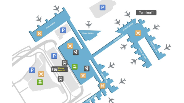 Mappa dell'Aeroporto PMI - Planimetrie del Terminal Aeroporto di ... &copy; Creative Commons