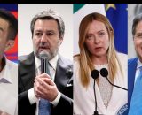 Roberto Vannacci, Matteo Salvini, Giorgia Meloni e Giuseppe Conte (&copy; Facebook)