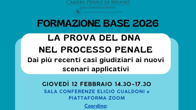 EVENTO DELLA FORMAZIONE BASE 2026 - Camera Penale di Milano &copy; Creative Commons