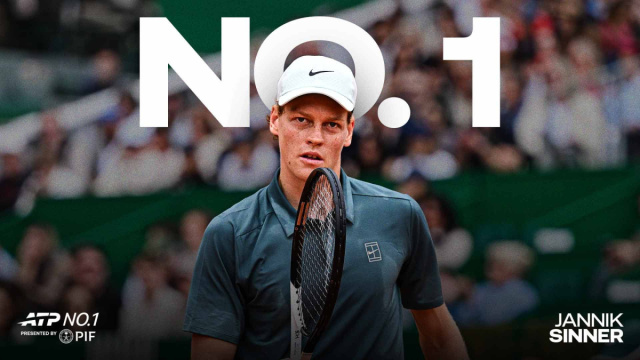 Jannik Sinner to return to World No. 1 Monday  ATP Tour  Tennis &copy; Creative Commons