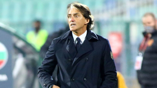 Mancini sulla panchina della nazionale italiana nel 2021