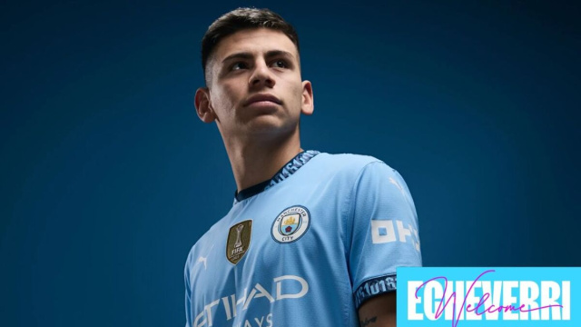 Claudio Echeverri, attaccante del Manchester City. Foto &copy; Manchester City