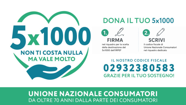 5x1000 all'UNC: Non ti costa nulla ma vale molto!- Consumatori.it &copy; Creative Commons