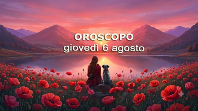 Locandina per l'oroscopo di gioved&igrave; 6 agosto 2026 - &copy; Gemini IA.
