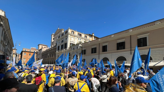 Roma, 20 marzo 2024, piazza Santi Apostoli - Manifestazione ... &copy; Creative Commons