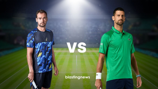 Roman Safiullin e Novak Djokovic. &copy; Blasting News