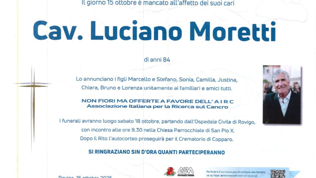 Cav. Luciano Moretti - ASM Onoranze Funebri &copy; Creative Commons