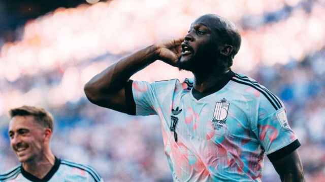 Romelu Lukaku, attaccante del Napoli. foto &copy; Belgio