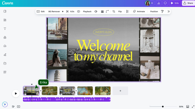 YouTube video editor online gratuito  Canva &copy; Creative Commons