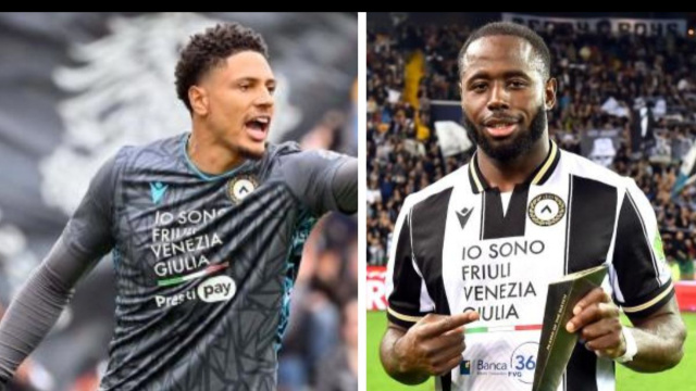 Keinan Davis e Maduka Okoye. Foto &copy; Udinese Calcio