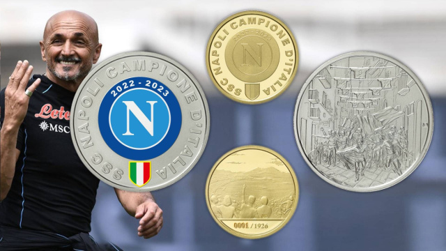 Dalla ZECCA due medaglie per il NAPOLI CAMPIONE d'Italia 2022-2023 &copy; Creative Commons