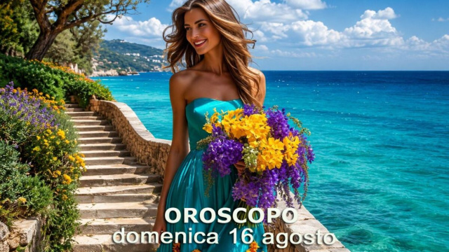 Locandina per l'oroscopo di domenica 16 agosto 2026 - &copy; Gemini IA.