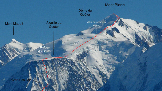 Via normale francese al Monte Bianco - Wikipedia &copy; Creative Commons