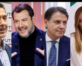 Roberto Vannacci, Matteo Salvini,Giuseppe Conte e Giorgia Meloni (Facebook)