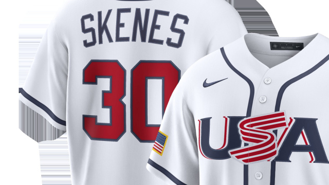 Maglia da uomo Nike Paul Skenes bianca USA Baseball 2026 World ... &copy; Creative Commons