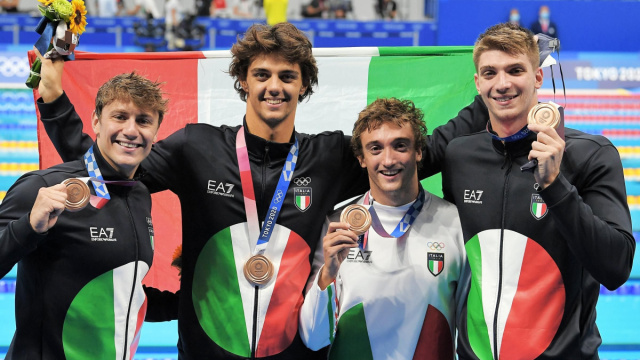 Thomas Ceccon, a Tokyo bronzo nella staffetta 4x100 mista di nuoto ... &copy; Creative Commons