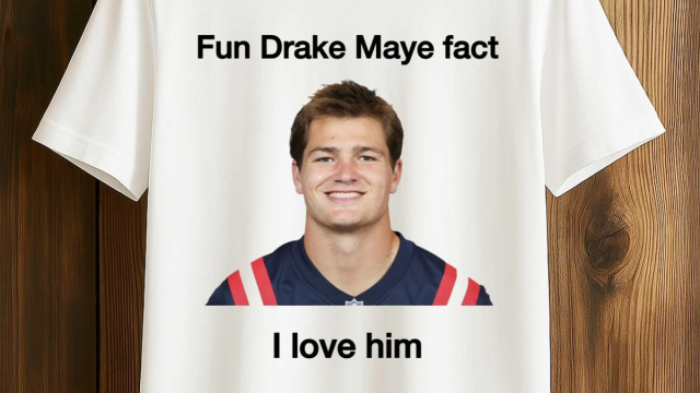 Fun Drake Maye Fact I Love Him Patriots Shirt &copy; Creative Commons