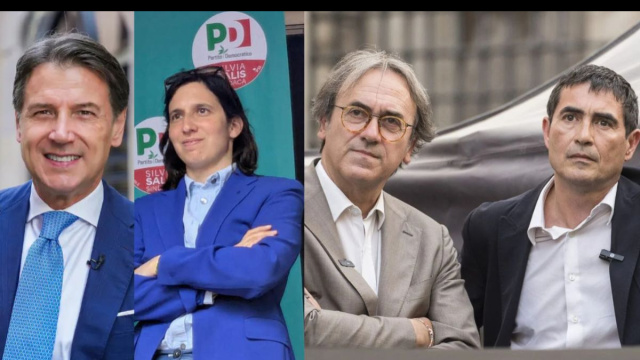 Giuseppe Conte, Elly Schlein, Angelo Bonelli e Nicola Fratoianni (&copy; Facebook)