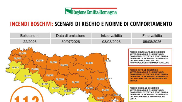 Incendi boschivi: dal 3 al 9 agosto attivata la fase di preallarme ... &copy; Creative Commons