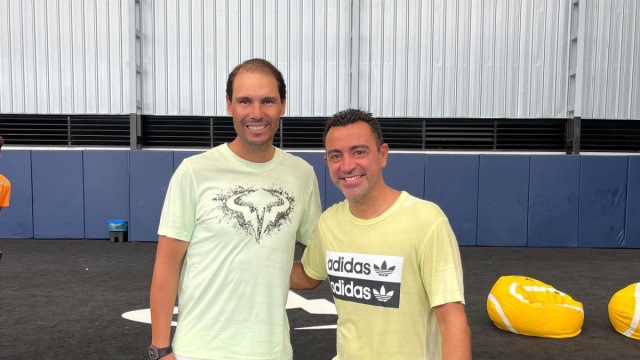 Xavi Hern&aacute;ndez si diverte con il padel all'Accademia Rafa Nadal di ... &copy; Creative Commons