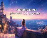 Locandina per l'oroscopo di gioved&igrave; 20 agosto 2026 - &copy; Gemini AI.