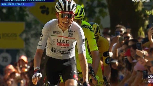 Adri&agrave; Pericas al Giro del Portogallo - &copy; Screenshot Eurosport