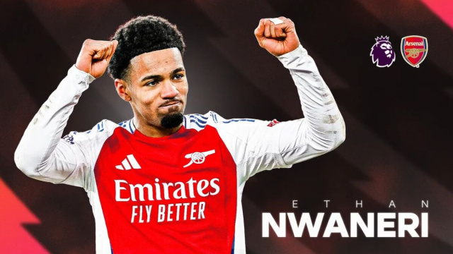 Ethan Nwaneri, trequartista dell'Arsenal. Foto &copy; Arsenal