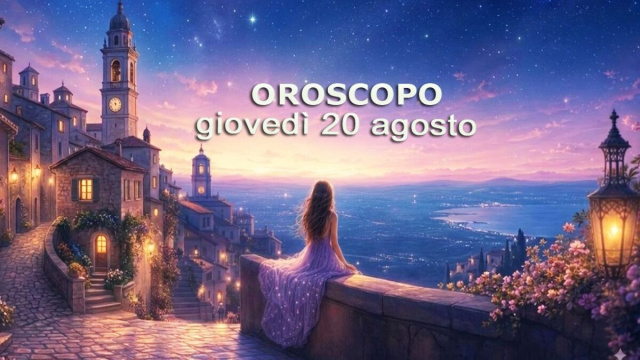 Locandina per l'oroscopo di gioved&igrave; 20 agosto 2026 - &copy; Gemini AI.