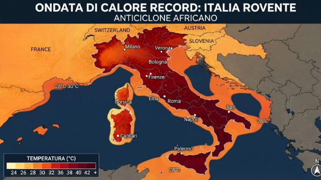 Mappa termica dell'Italia -&copy;Gemini AI