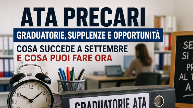 Personale ATA precario, tra graduatorie, supplenze e convocazioni: con l&rsquo;avvicinarsi di settembre cresce l&rsquo;attesa per migliaia di lavoratori.