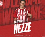 Santiago Hezze, centrocampista dell'Olympiacos. Foto &copy; Olympiacos