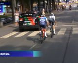 La tappa del Giro del portgallo sospesa dopo l'incidente a Tarling - &copy; Screenshot RTPi