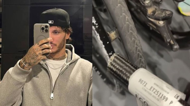 Manuel Bortuzzo e la sedia a rotelle distrutta (Instagram).