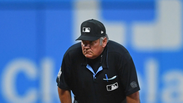 MLB Umpire Hunter Wendelstedt Struck in Head by Batted Ball During ... &copy; Creative Commons