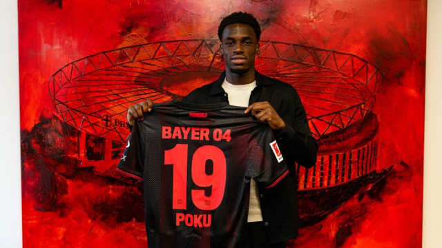 Ernest Poku, attaccante del Bayern Leverkusen. Foto &copy; Bayern Leverkusen