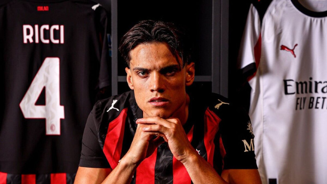Samuele Ricci, centrocampista del Milan. Foto &copy; Milan