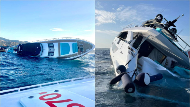 Yacht di 30 metri affonda davanti a Porto Cervo. FOTO  Sky TG24 &copy; Creative Commons