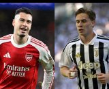 Gabriel Martinelli, attaccante dell'Arsenal. Foto &copy; Arsenal. Kenan Yildiz, attaccante della Juventus. Foto &copy; Juventus FC