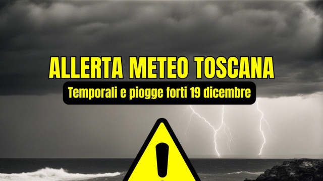 ALLERTA METEO TOSCANA - TEMPORALI FORTI E PIOGGE - attesi domani ... &copy; Creative Commons