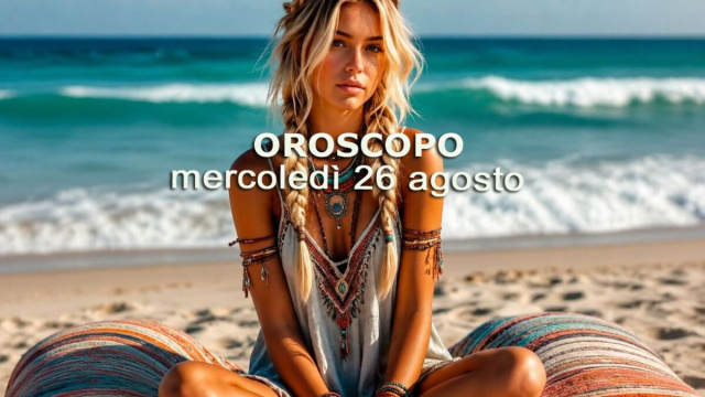 Locandina per l'oroscopo di mercoled&igrave; 26 agosto 2026 - &copy; Gemini IA.
