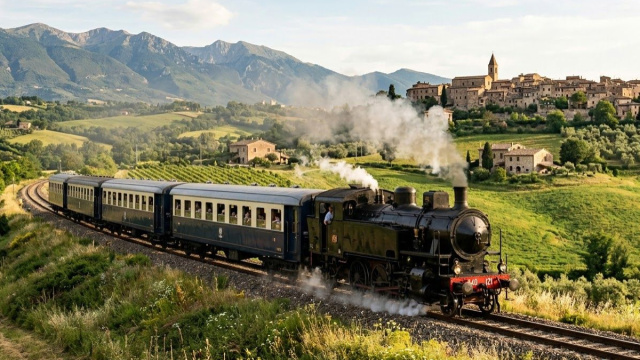 Un viaggio tra carrozze d&rsquo;altri tempi e paesaggi italiani, dove il percorso diventa parte dell&rsquo;esperienza.