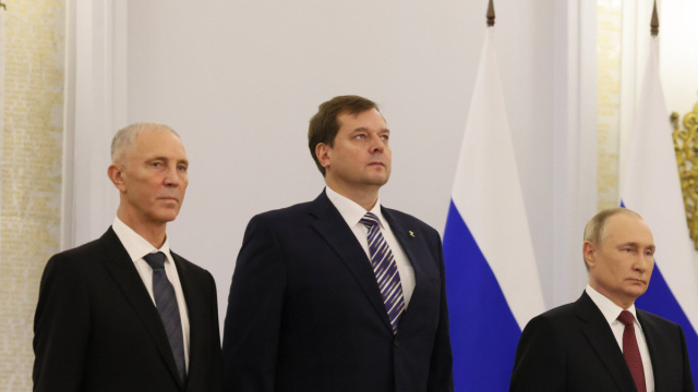 File:President Vladimir Putin with Russian-installed leaders of ... &copy; Creative Commons