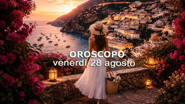 Locandina per l'oroscopo di venerd&igrave; 28 agosto 2026 - &copy; Gemini IA.