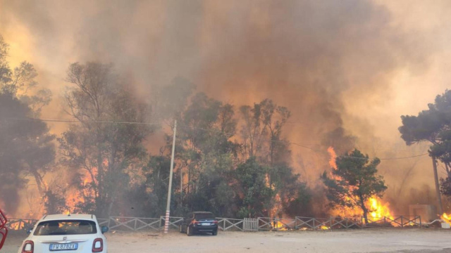Il Sud in fiamme. Nel Salento a fuoco la pineta di Ugento, fuga ... &copy; Creative Commons