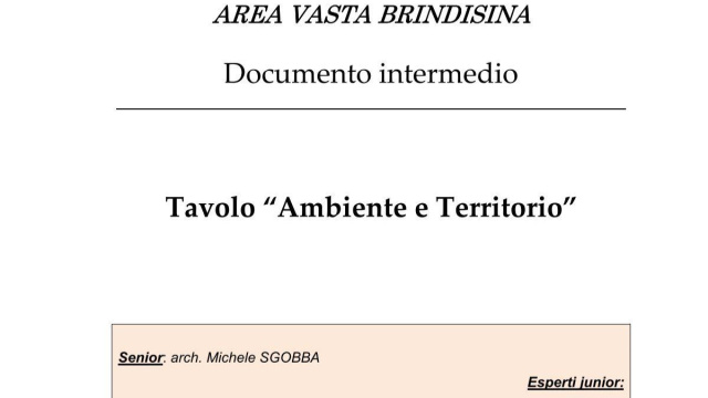 Tavolo Ambiente e Territorio - Area Vasta Brindisina &copy; Creative Commons
