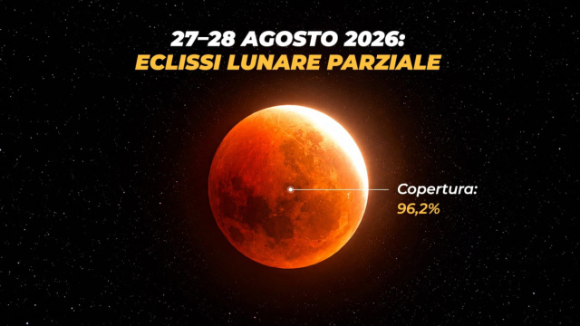Eclissi lunare 28 agosto 2026 in Italia: orario e visibilit&agrave; &copy; Creative Commons