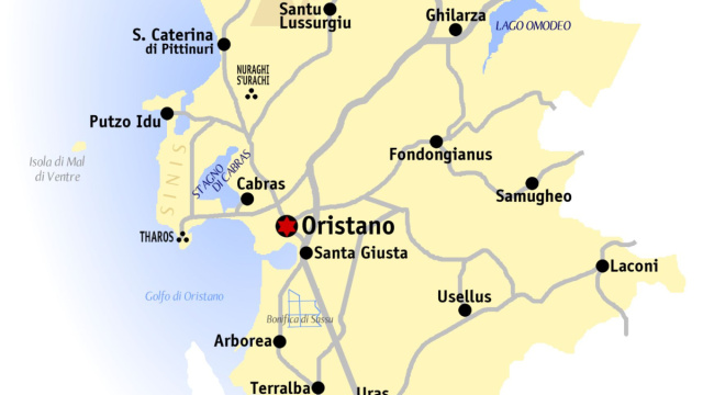 File:Oristano mappa.png - Wikipedia &copy; Creative Commons